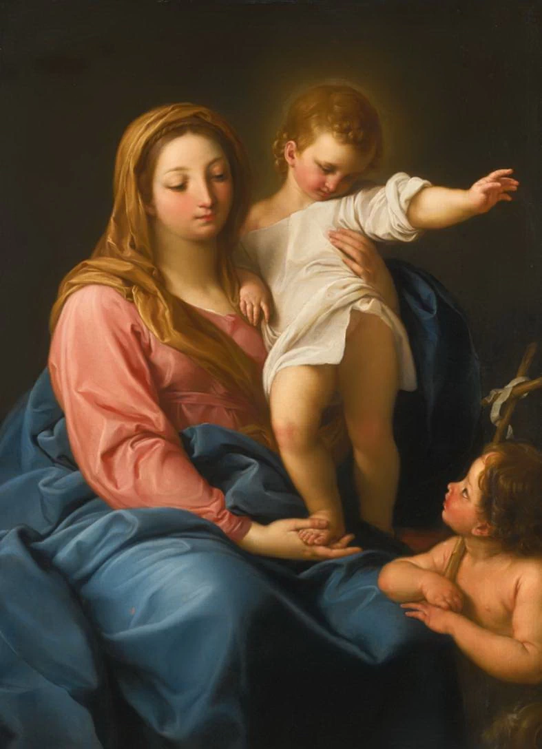 La Vergine col Bambino e Giovannino - Batoni Pompeo